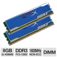 Kingston DDR3-1600 8192MB PC3-12800 Kit 2x4096MB HyperX Blu